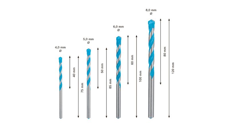 Set de 10 Brocas BOSCH EXPERT CYL-9 MultiConstruction - Ø 6 x 100