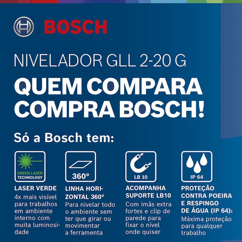 NIvel-laser-verde-de-linhas-cruzadas-Bosch-GLL-2-20G-10m-S14202