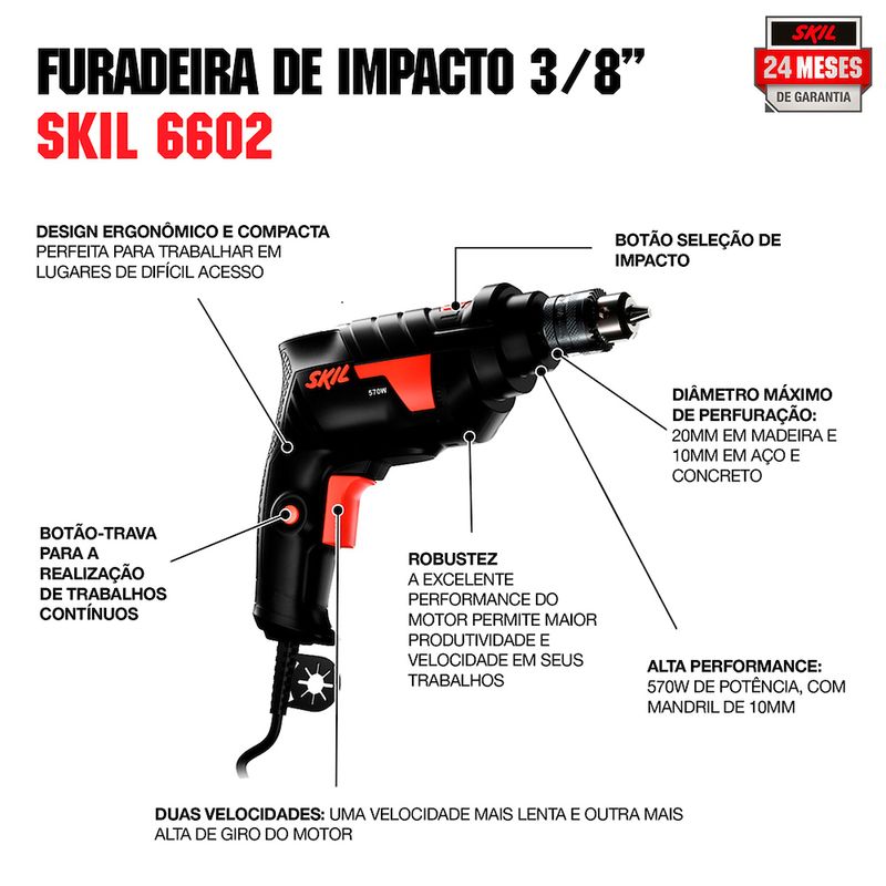 Furadeira-de-Impacto-Skil-6602-570W-127V-com-Chave-de-mandril-S15829