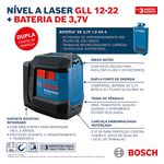 NIvel-a-Laser-Linha-Vermelha-Bosch-GLL-12-22-de-12-m-com-suporte-giratOrio-S16591