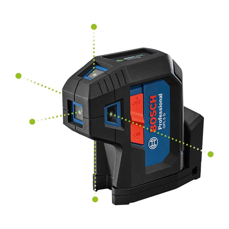NIvel-a-Laser-Verde-GPL-5-G-5-Pontos-de-ProjeCAo-Bosch-S8090