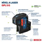 NIvel-a-Laser-Verde-GPL-5-G-5-Pontos-de-ProjeCAo-Bosch-S8098