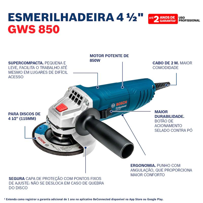 Esmerilhadeira-Angular-Bosch-GWS-850-850W-220V-3-Discos-e-Maleta-S16147