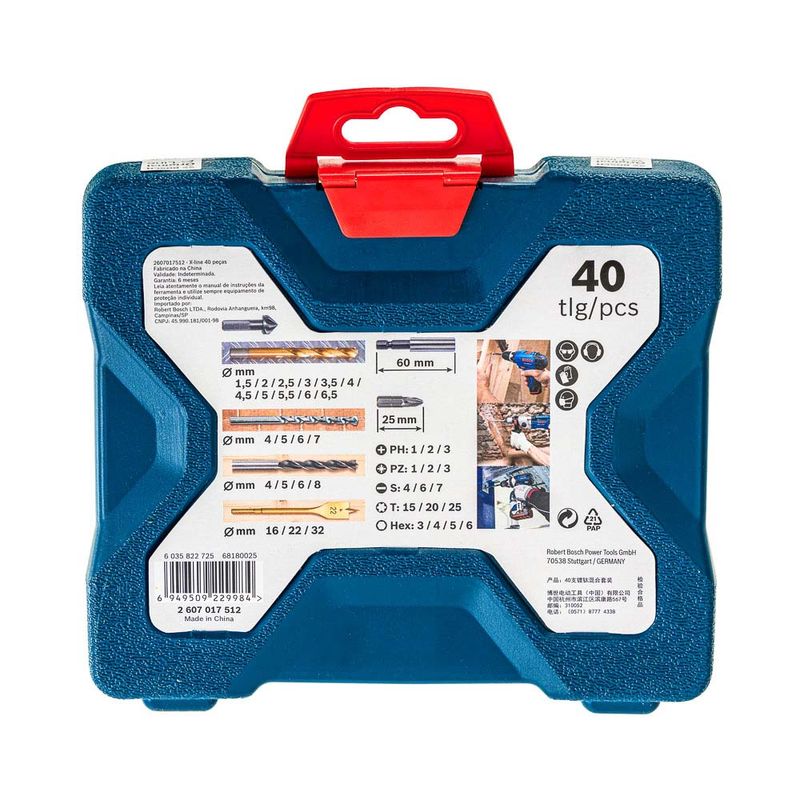 Maleta-X-Line-40-Brocas-Tin-para-Perfurar-e-Parafusar-S6692