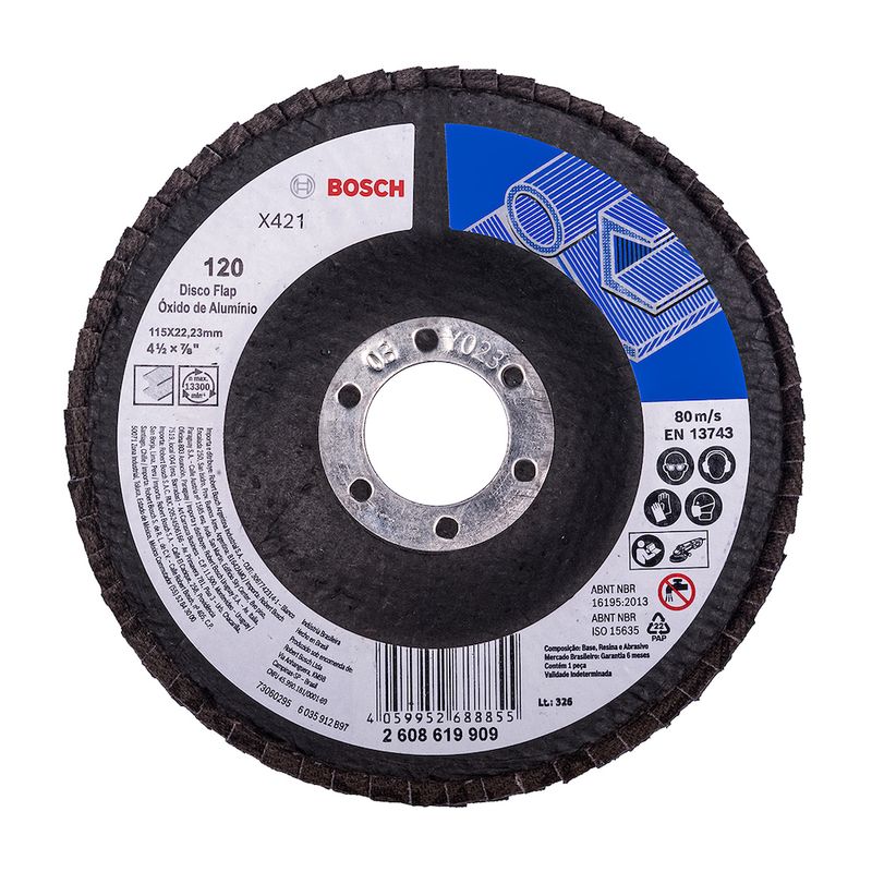 Disco-Flap-Bosch-X421-Oxido-de-Aluminio-115mm-G120--Curvo-10-unidades-P25094